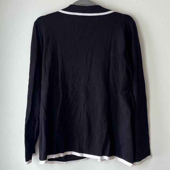 Penman’s Plus Black Button-Up Cardigan Shirt | Contrast Trim | 1X Women’s Top - Picture 9 of 9